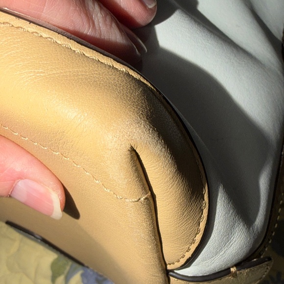 Coach White and Gray Satchel with Tan Accents - Picture 9 of 16